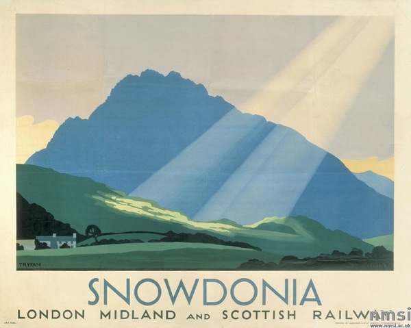 Snowdonia Charles H Baker railway poster 1933