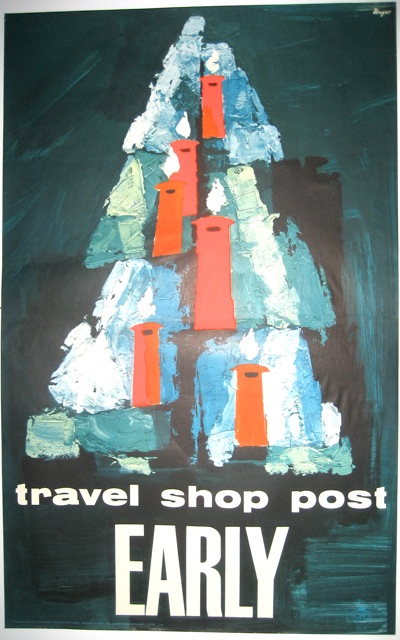 Hans Unger Post Early 1962 GPO Christmas poster