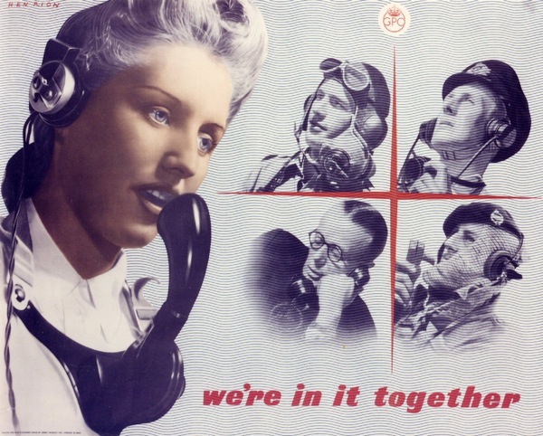 Henrion GPO telephone vintage WW2 poster