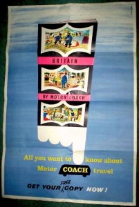 Studio Seven vintage travel by coach poster