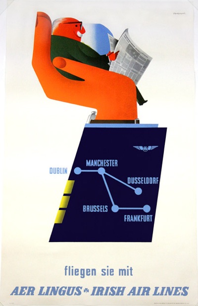John Bainbridge Aer Lingus poster c1950s