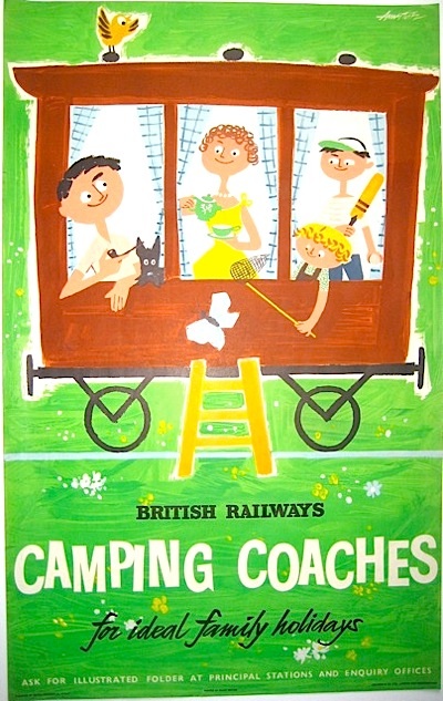 Andre Amstutz Camping Coaches poster British Railways