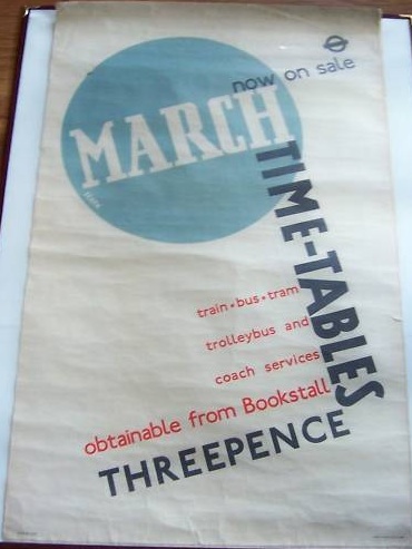Beath vintage London Transport Poster March timetable eBay