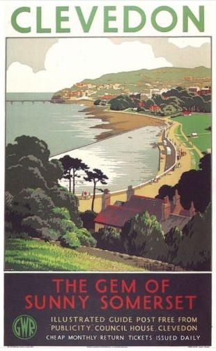 Clevedon reproduction of vintage railway poster from eBay