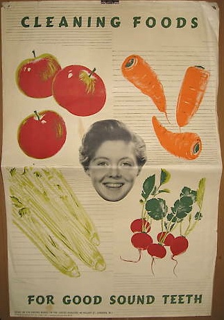 1950s dental poster on eBay by Montague Reed