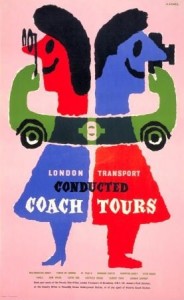 Abram Games conducted coach tours London Transport poster 1962