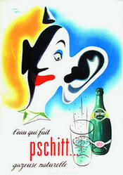 Jean Carlu vintage Perrier poster 1952