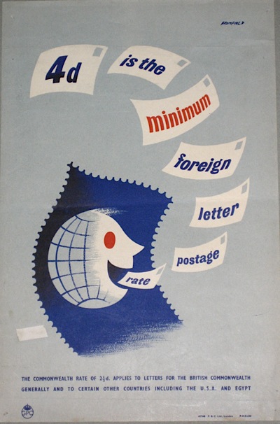 Bromfield Foreign letter GPO poster 1951