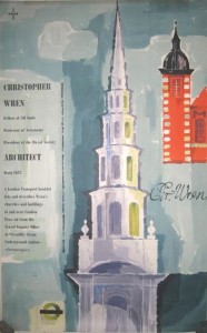 Hans Unger vintage London Transport poster Christopher Wren 1957