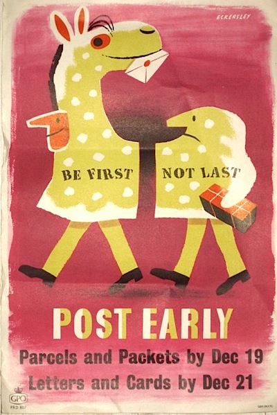 Tom Eckersley vintage GPO poster 1955
