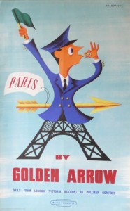Bromfield golden arrow railway poster 1956