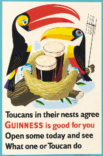 Ramond Tooby Guinness toucan poster 1957