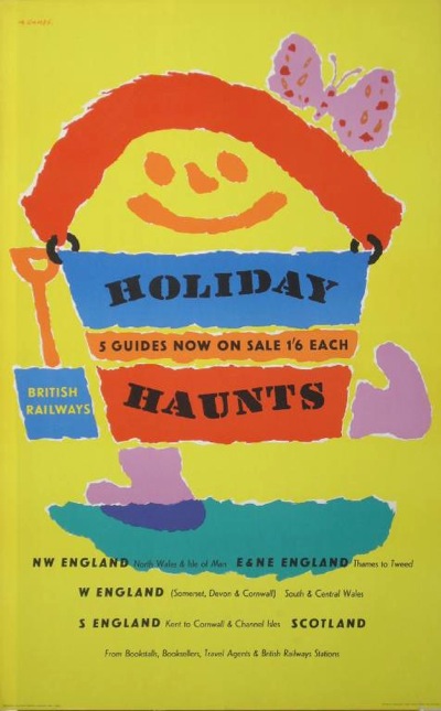 Abram Games Holiday Haunts vintage railway poster 