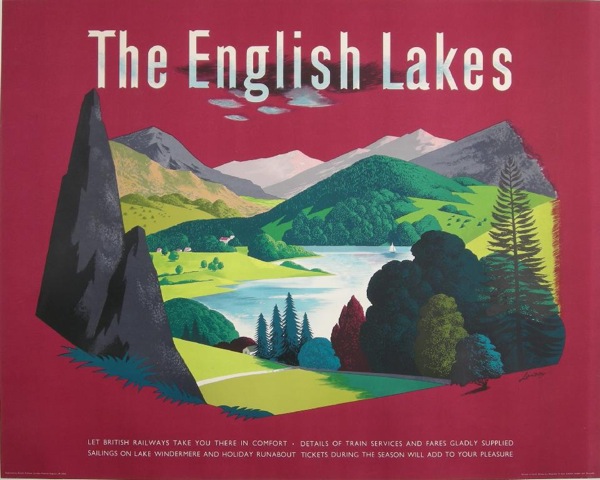 Eric Lander English Lakes vintage British Railways poster 
