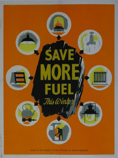 Save More Fuel vintage WW2 poster from onslows