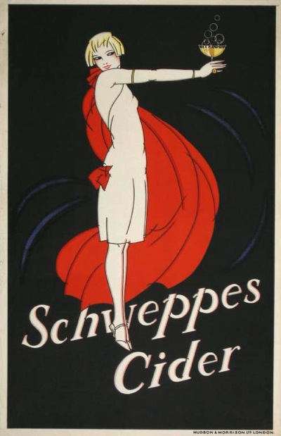 Vintage Schweppes Cider poster from onslows sale