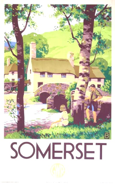 Brian Batsford Somerset vintage GWR railway poster 