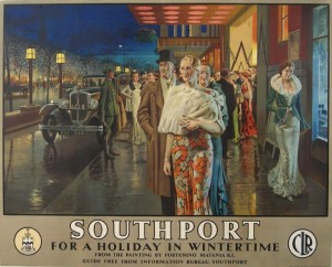 Fortuno Mat Southport theatre poster from Onslows vintage Cheshire Railways