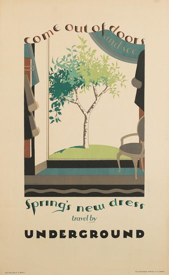 Alma Faulkner vintage London Transport poster 1928