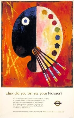 Robert Scanlan vintage London Transport poster 1960 Picasso