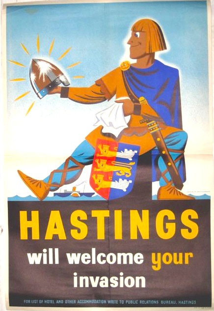 Angrave hastings vintage travel poster