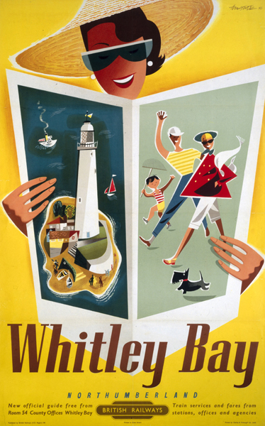 Whitley bay poster Andre Amstutz vintage british railway poster