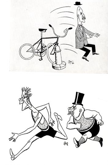Bruce Angrave cartoons from Graphis 1946