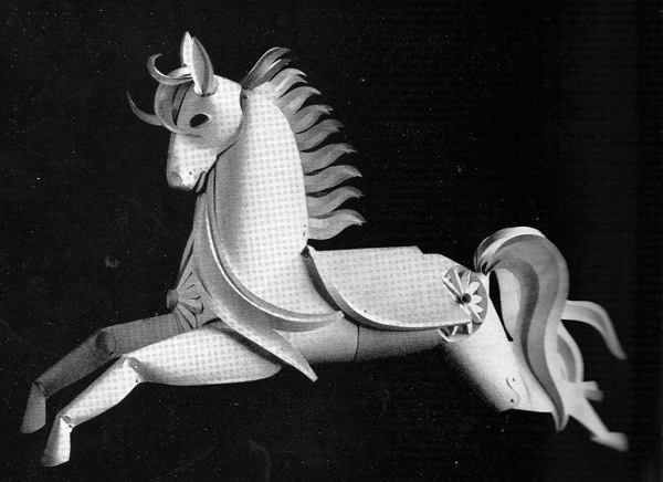 Studio Diana horse for British Industries Fair from Paper Sculpture book