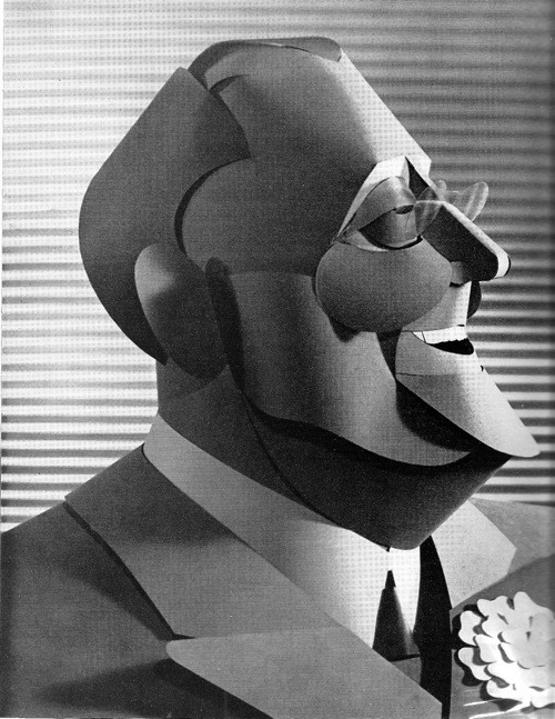 BRuce Angrave paper sculpture of posh old codger