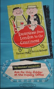John Cort vintage 1958 travel poster excursions to the continent