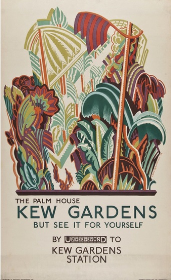 Alfred Clive Gardiner 1926 vintage London Transport poster Kew Gardens from Bloomsbury