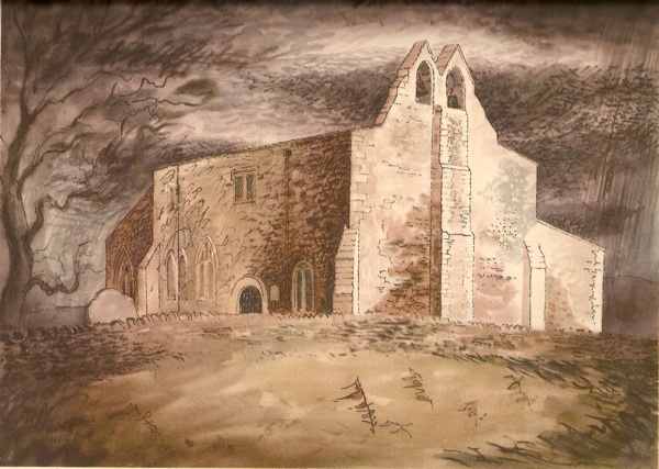 John Piper Faxton Church from Recording britain vol II