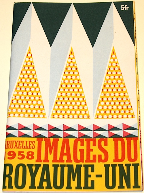 British brochure Brussels Expo 1958 cover Barbara Jones Illustration