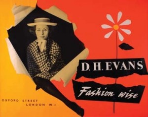 Arpad Elfer design for DH Evans poster 1954