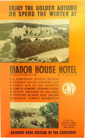 Manor House Hotel GWR poster 1923