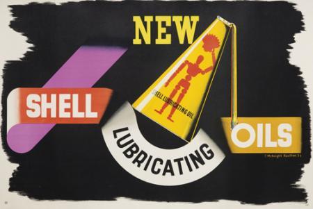 McKnight Kauffer vintage shell poster lubricating oil 1937