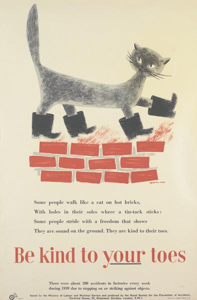 Lewitt Him vintage ROSPA safety poster world war two propaganda