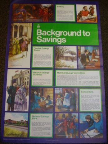 Vintage National Savings poster from ebay Background to Savings
