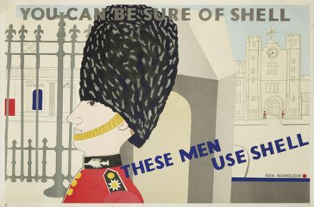 Ben Nicholson vintage shell poster Guardsmen use Shell 1938