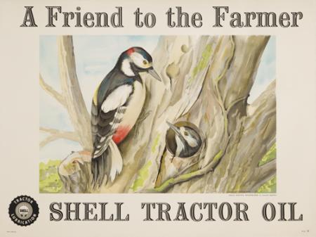 Vintage Shell poster friend to the farmer Applebee 1952