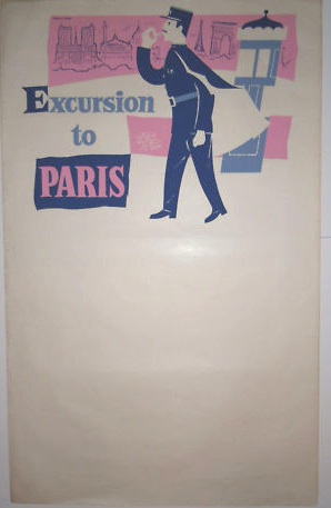 Studio Seven vintage British Railways poster Paris Excursions