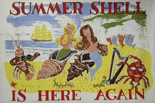 Jack Miller vintage shell summer shell poster 1936