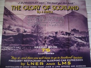 1932 LMS LNER railway poster Glory of Scotland book from ourbay