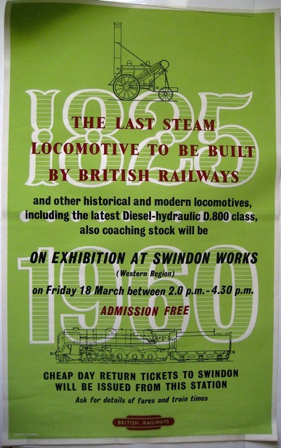 Studio Seven last steam train vintage railway poster 1960 Swindon