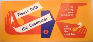 Vintage Galbraith bus poster 1960 Please Help The conductor