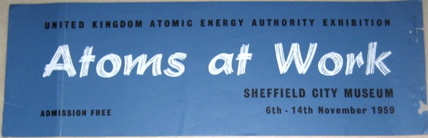 Atoms at Work vintage 1950s poster Sheffield Atomic Energy Authority