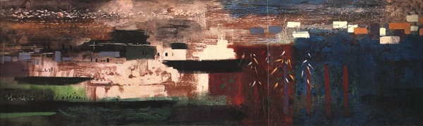 Mural designed by John Piper for Oriana 1960 in River and Rowing Museum