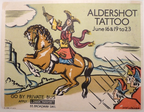 Anna Zinkeisen 1934 Aldershot Tattoo vintage London transport poster