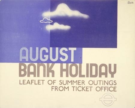 August Bank Holiday vintage London Transport poster Richard Beck 1935