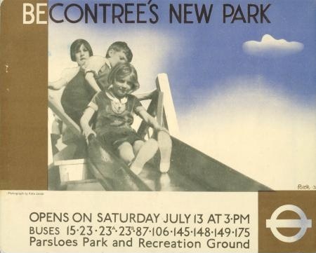 Beckontree Park vintage London Transport poster 1935 Richard Beck